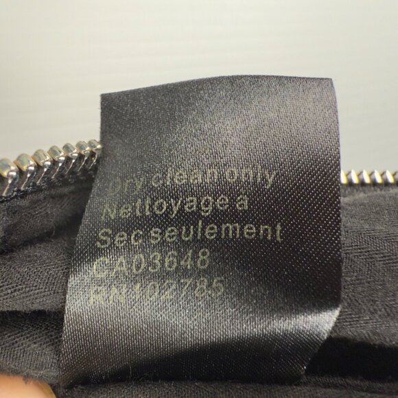 SANDRA ANGELOZZI Pencil Designer Double Back Zip Contemporary Black Skirt sz 32 - Picture 7 of 7